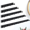 Black Robe Hook for Bathroom Kitchen Home Wall Mounted Creative Door Coat Clothes Towel Key Holder Hanger Storage 4 5 6 7 Hooks.