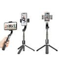 L08 handheld gimbal stabilizer tripod with selfie stick remote shutter adjustable height 30-86 cm foldable weight. 