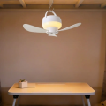 Silent Operation Ceiling Fan Light USB Rechargeable Energy Saving Hanging Fan Light with Remote Control Intelligent Ceiling Lamp.