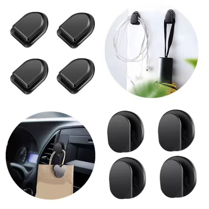 Mini Car Hooks Interior Storage Holder for USB Cable Headphone Key Self-Adhesive Dashboard Wall Hanging Hook Auto Accessories