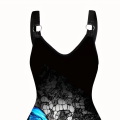 European and American Fashion Plus Size Women's Spring and Summer New Butterfly Print V-Neck Dress Sleeveless A-Line Camisole Dr.