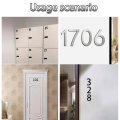 7cm (0-9) 3D effect small acrylic doorplate, email number, with adhesive backed home address recognition number board,. 