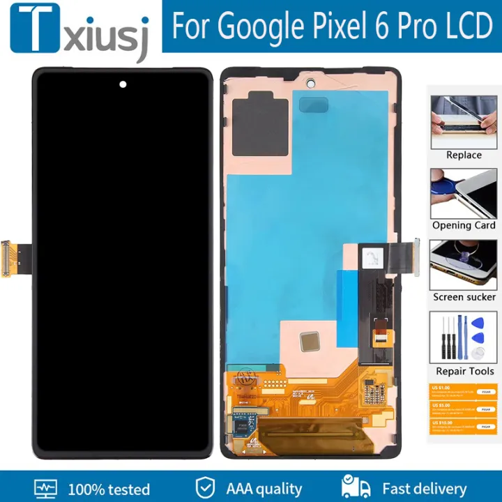 AMOLED For Google Pixel 6 Pro LCD Display Screen Touch Digitized Assembly Replacement For Google Pixel 6Pro GLUOG G8VOU LCD