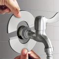 Self-Adhesive Stainless Steel Faucet Decorative Cover Shower Chrome Finish Water Pipe Wall Covers Bathroom Accessories. 