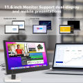AHXJKA 11.6 inch Portable monitor 1366X768 display Gaming Monitor for Pc Raspberry Pi Laptop PS4 Xbox360 switch HDMI-Compatible.