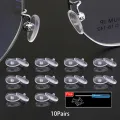 KAMMPT 5/10/20 Pairs Water Drop Shaped Elastic Nose Brackets Oval Transparent Screw-in Glasses Nose Pads for Eyewear Repairing. 