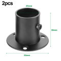 2Pcs Tube Support Closet Bar Stands Wardrobe Hanging Rail Rod Pole Socket End Support Bracket Flange Holders 19- 32mm Hardware.