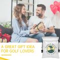 Crown Golf Valuable Item Bag, Funny Golf Valuables Pouch, PU Leather Golf Tee Pouch with Drawstring Closure For Father’s Day. 