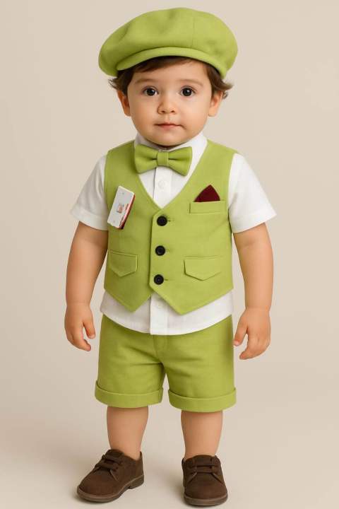 Classic%205-Piece%20Baby%20Boys%20Formal%20Party%20Suit%20Set%20%E2%80%93%20Lime%20Green%20with%20Cap%20%7C%20Ages%206%20Months%20to%207%20Years%20-%20Image%203