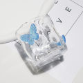 Butterfly Transparent Whiskey Twisted Glass Cup,High Beauty Water Cup Beer Glass Household Juice Glasses Cold Drink Glassware. 