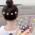 New Cute Colorful Heart Star Bow Pull-out Stretch Metal Hair Comb For Girls Broken Hair Finish Headband Fashion Hair Accessories. 