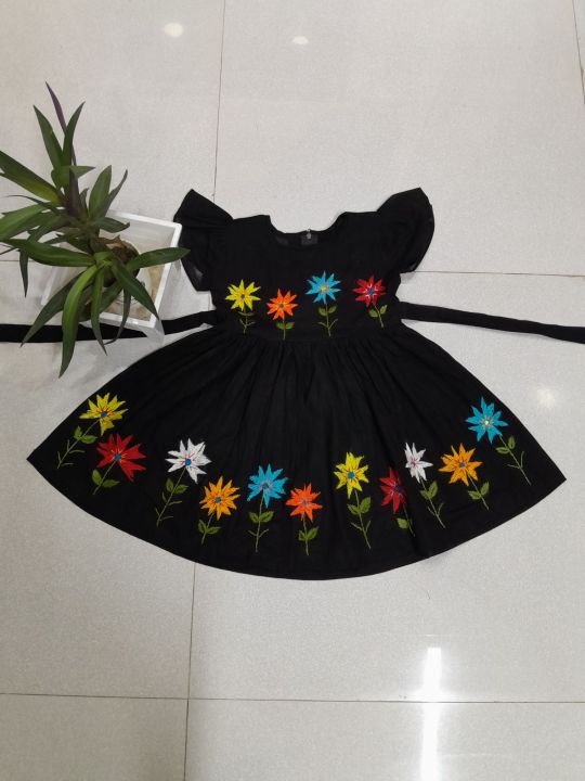 Hand work product and baby girls dress