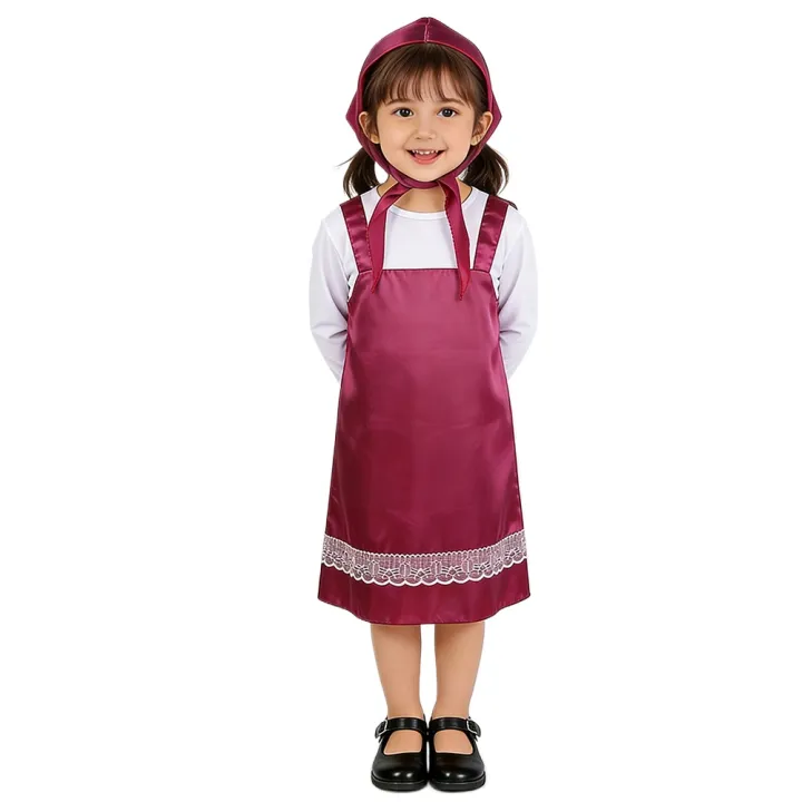 New%20Nippaya%20Masha%20Cosplay%20Costume%20Halloween%20Costume%20Dress%20Up%20Kids%20Dresses%20for%20Girls%20-%20Image%205
