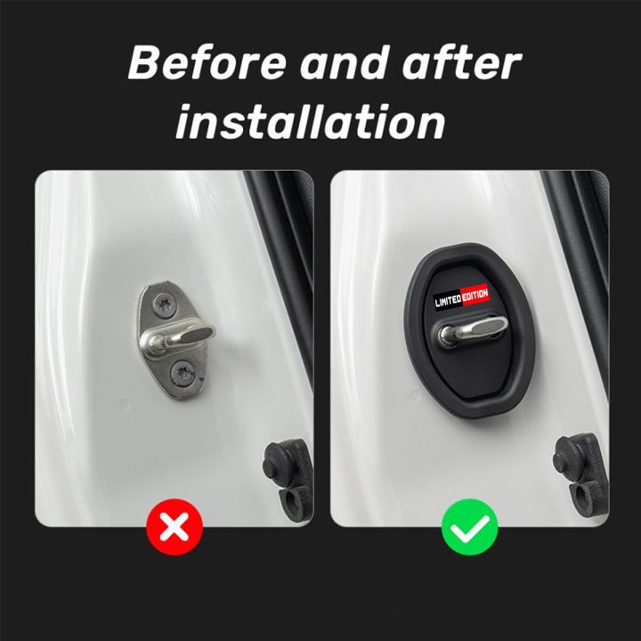 4pcs%20Silicone%20Car%20Door%20Lock%20Buckle%20Protective%20Door%20Lock%20Cover%20Shock%20Absorber%20For%20Toyota%20Lexus%20Nissan%20For%20Chevrolet%20Hyundai%20KIA%20-%20Image%204