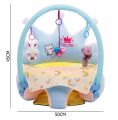 New Style Baby sofa support seat cover with hanging toys ,  Plush baby feeding chair cartoon safety seat learning. 