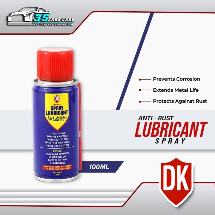 DK Anti-Rust Lubricant Spray – 100ml | Multi-Purpose Rust Remover & Metal Lubrication Spray for Car, Home, Machine