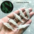 5/10/20pcs Goture Shrimp Lures Soft Shrimp Fishing Lures For Freshwater Saltwater Luminous Shrimp Bait Set With  Hook Bead. 