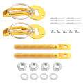 Hood Pin Kit, Universal Bonnet Hood Pins Lock Latch Kit Aluminum Racing Latch Catch Pin Key Locking Kit Car Accessories Replace. 