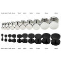 1Pair Stainless Steel Round Circle Stud Earrings For Men Women Not Fade Ear Rings Jewelry. 