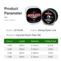 Super Strong Nylon Fishing Line 200m Japan Durable Monofilament Fishing Wire Sea Freshwater Main Line Leader Fishing Wire 2-20LB. 