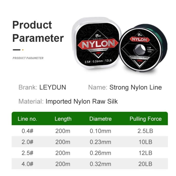 Super%20Strong%20Nylon%20Fishing%20Line%20200m%20Japan%20Durable%20Monofilament%20Fishing%20Wire%20Sea%20Freshwater%20Main%20Line%20Leader%20Fishing%20Wire%202-20LB%20-%20Image%202