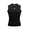 Compression Shirt Men Running Vest Summer Ice Silk Quick-drying Sports Sleeveless T-shirt Tight Basketball Gym Fitness Clothing. 