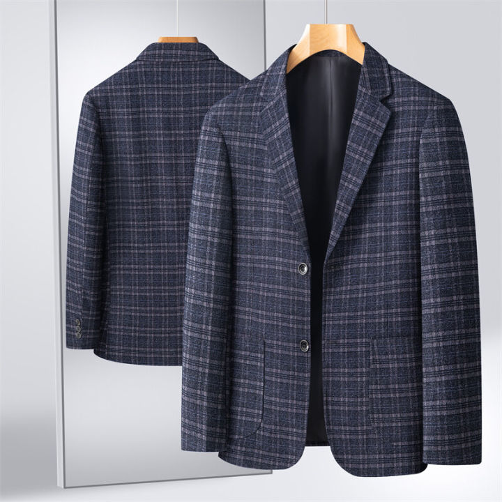 2026%20New%20Business%20Dinner%20Gentleman%20Slim%20Gentleman%20Group%20Dress%20Fashion%20Men%20British%20Style%20Dress%20Best%20Man%20Plaid%20Blazer%20-%20Image%207