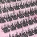 Self Adhesive False Eyelashes 5D Mink Lashes,No Glue Eyelash Clusters,Idol Curl Lash Clusters Reusable Individual Section Lashes.