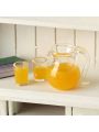 1:12 Dollhouse Miniature Glass Milk Juice Pitcher, Realistic Mini Food Play, Clear Glass Texture, Doll House Scene Decor Accesso.