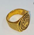ROP TRENDING STAINLESS STEEL HIP-HOP GOLDEN TITANIUM CROWN RING FOR MEN OR BOYS. 