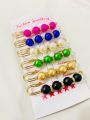 Saree Brooch Pin Set – 6pcs Elegant Traditional Accessories. 