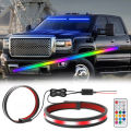 Car LED Emergency Flash Warning Lamp Strobe Strip Daytime Running Light Flexible Pedal Light Bar Waterproof With Remote Control. 
