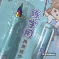 chren fountain ink pen with refiller and glittery gel inside pen rainbow nib. 