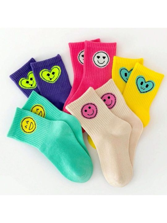 5%20Pairs%20of%20New%20Four-Season%20Children's%20Socks%20with%20Smiley%20Face%20Expressions%20for%20Boys%20and%20Girls,%20Mid-Calf%20and%20High-Calf%20Socks%20-%20Image%204