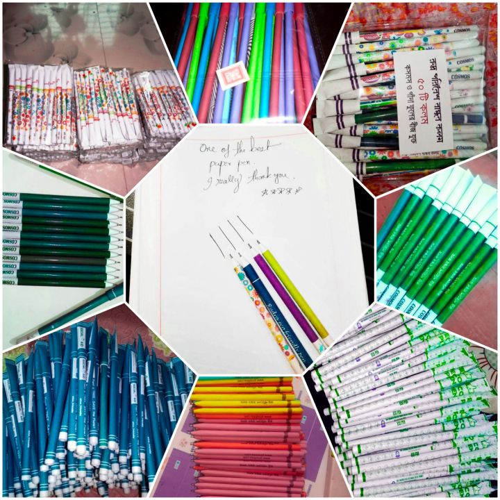 Customisable eco friendly paper pen 100 pieces