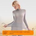 1 set Stacked Collar High Collar Beauty Skin Suit High Elastic Long Sleeve Seamless Thermal Underwear Women's Base Layer sets. 