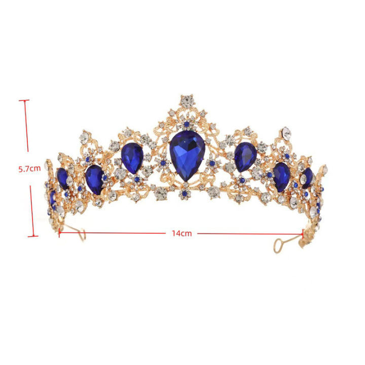 Pink%20Green%20Red%20Blue%20Luxury%20Crystal%20Baroque%20Tiara%20Headbands%20Wedding%20Queen%20Crown%20For%20Women%20Bridal%20Prom%20Hair%20Accessories%20-%20Image%202