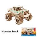 3D Wooden Puzzle Vehicle Series Building Model Handmade Bus Truck Motorcycle Wooden Themed DIY Educational SimulationToys. 