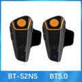 BT-S2NS Motorcycle Helmet BT Headset Intercom Moto Waterproof Multi BT Interphone 1000M Interfones MP3 FM Intercomunicador.