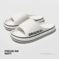 Mens Letter Slippers Beach Slides Solid Color Mens Thick Sole Indoor Outdoor Bathroom Anti Slip Shoes Men Summer Sandal. 