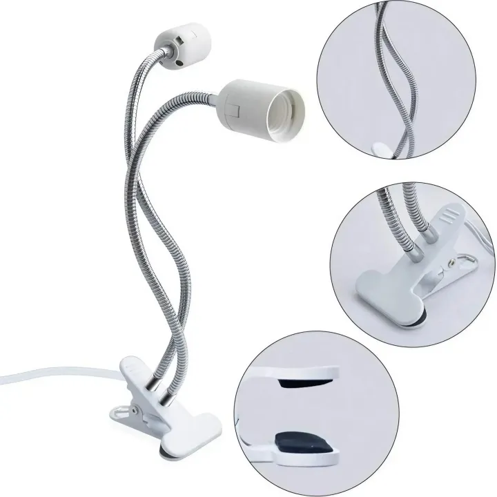 360%20Degree%20Flexible%20Desk%20Lamp%20Holder%20E27%20EU%20US%20Plug%20Light%20Base%20Single/Double%20Ended%20Socket%20Gooseneck%20Clip-on%20Cable%20with%20On%20Switch%20-%20Image%202
