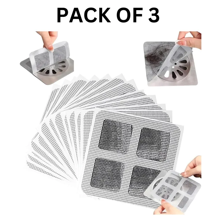 Shower Drain Hair Catcher Mesh Stickers,Disposable Hair Drain Stickers ...