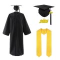 high quality graduation gown cap 2025 tassel and stole)sash. 