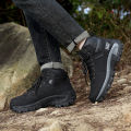 High-Top Leather Men's Boots Breathable Desert Combat Boots Outdoor Non-slip Hiking Boots Men Motorcycle Boots Work Ankle Boots. 
