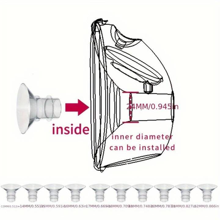 1P%20Flange%20Insert%20Compatible%20with%20Momcozy/Medela/Spectra/YOUHA/TSRETE%2024mm%20Shields/Flange,%20Reduce%2024mm%20Tunnel%20Down%20to%20Other%20Size%20-%20Image%203
