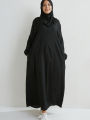 Middle Eastern Islamic Modest Dress Muslim Ramadan Maxi Dresses Full Sleeve Casual Black Dress Women Abayas. 