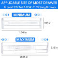 Drawer Dividers 4/6/8/12 Pack, Plastic Drawer Dividers for Baby Clothes, Kitchen Cutlery and Office Storage, Easy to Install. 