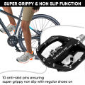 BUCKLOS Mtb Pedals for Bicycle Dual Function Mountain Bike Pedal Platform Clip Flat Pedals Fit SPD MTB Bicycle Paddle Bike Part. 