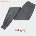 100% Cotton Thermal Underwear Bottoms Autumn Men's Pure Cotton Warm Pants High Waist Warm Loose Pants Knitted Pants.