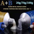 AB Type Casting Repair Glue High Temperature Resistant Liquid Metal Welding Filler Metal Repair Glue Caulking Agent Extra Strong. 